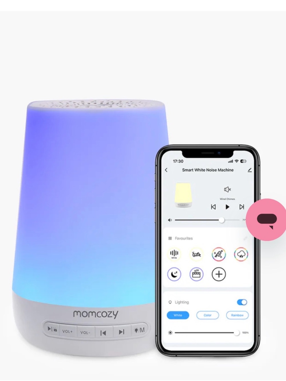 NIB - Momcozy Smart Sound Machine - Amber Night Light